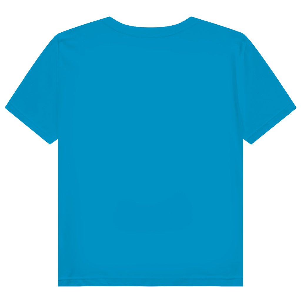 JA Kussbiss – Damen-Bio-T-Shirt in Atollblau, Rückansicht ohne Druck