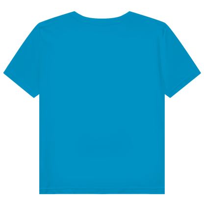 JA Kussbiss – Damen-Bio-T-Shirt in Atollblau, Rückansicht ohne Druck