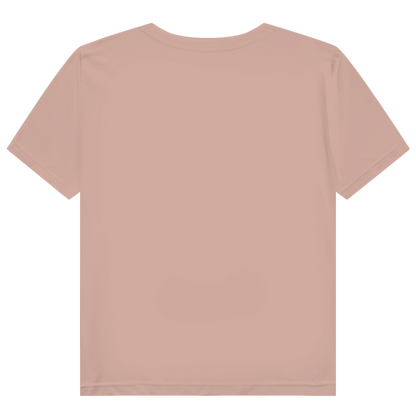 JA Kussbiss – Damen-Bio-T-Shirt in Altrosa, Rückansicht ohne Druck