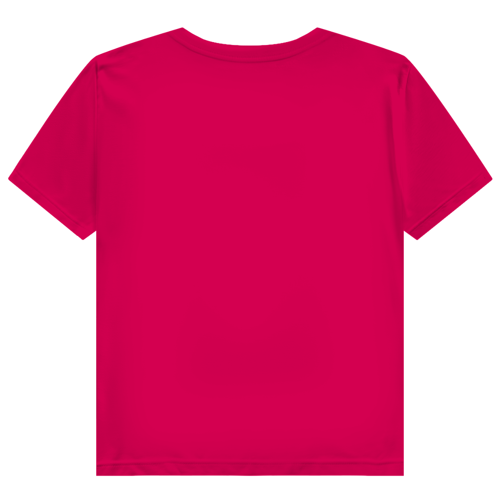 JA Kussbiss – Damen-Bio-T-Shirt in Fuchsia, Rückansicht ohne Druck