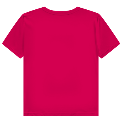 JA Kussbiss – Damen-Bio-T-Shirt in Fuchsia, Rückansicht ohne Druck