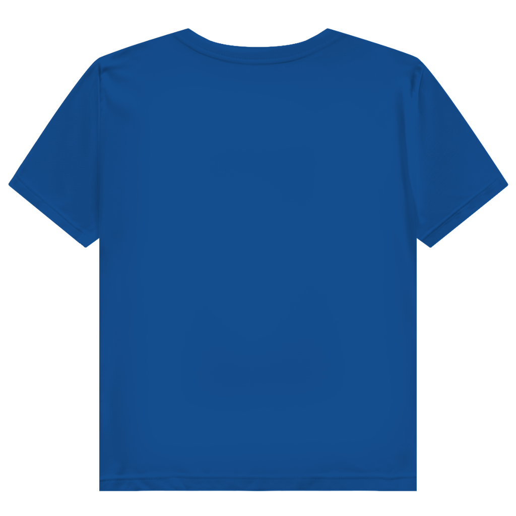 JA Kussbiss – Damen-Bio-T-Shirt in Royalblau, Rückansicht ohne Druck