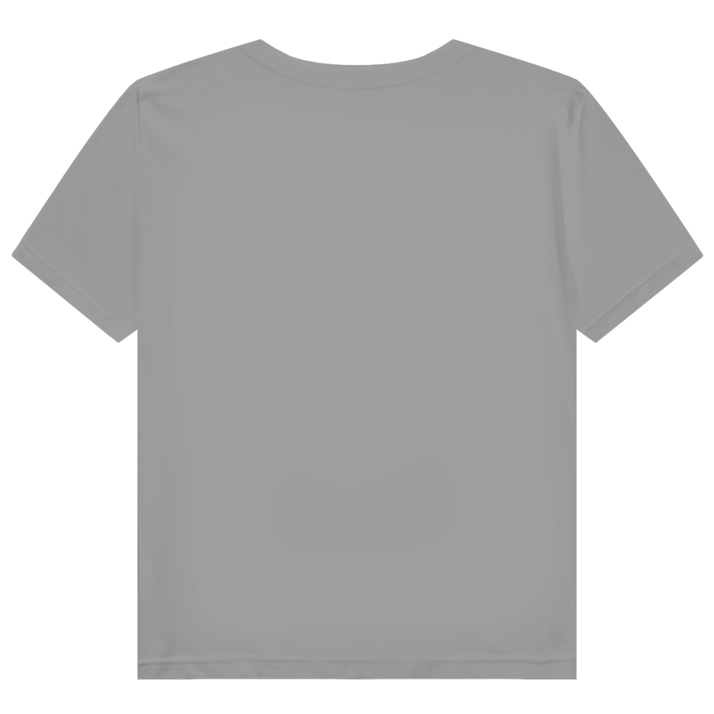 JA Kussbiss – Damen-Bio-T-Shirt in Sportgrau meliert, Rückansicht ohne Druck