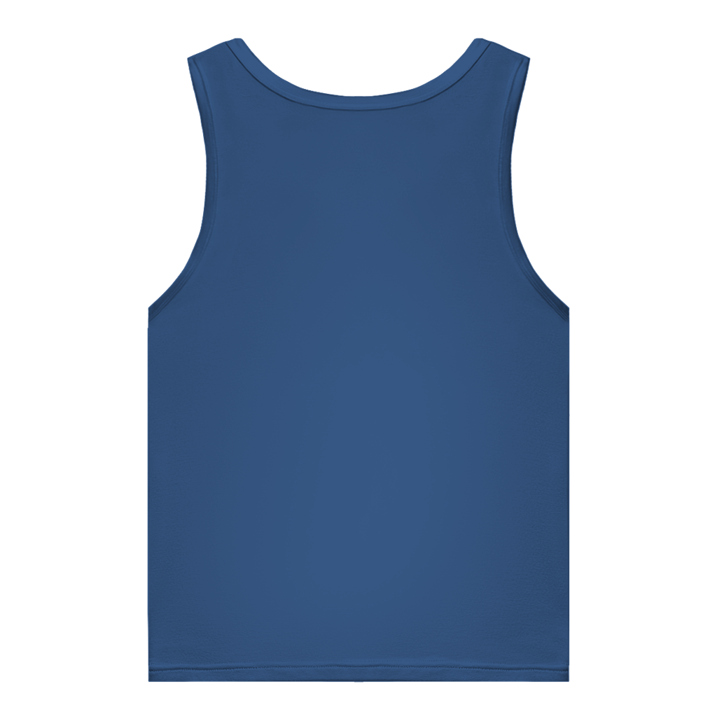 JA Kussbiss – Damen-Bio-Tanktop in Kobaltblau, Rückansicht ohne Druck