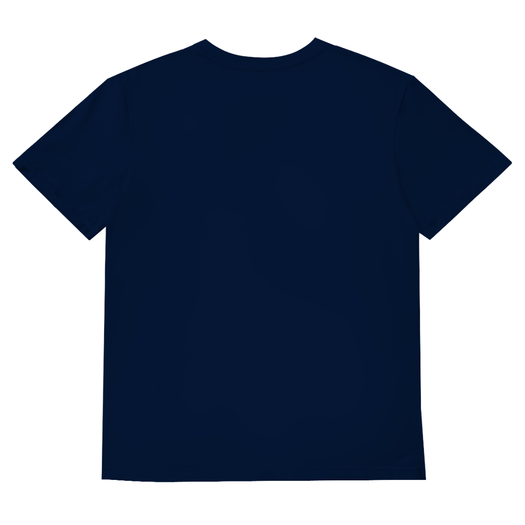 JA Meine Geduld hat heute frei – Herren-V-Neck-Shirt in Marineblau, Rückansicht ohne Druck