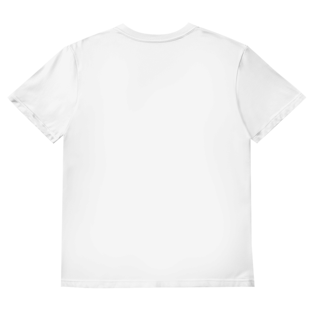 JA Meine Geduld hat heute frei – Herren-V-Neck-Shirt in Weiß, Rückansicht ohne Druck