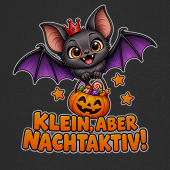 JA Nachtflatterer – Kinder-Hoodie, Nahaufnahme vom Motiv