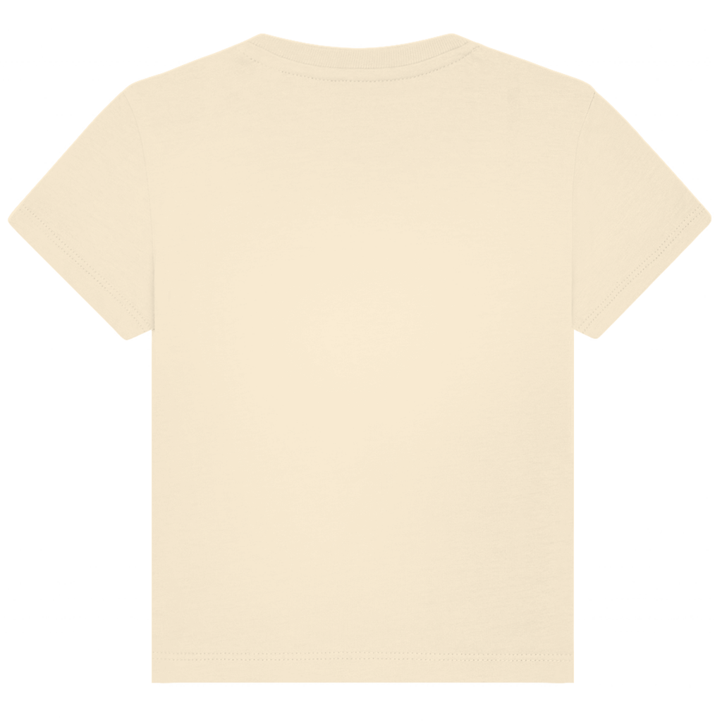 JA Naschmonster – Baby-T-Shirt in Natur, Rückansicht ohne Druck