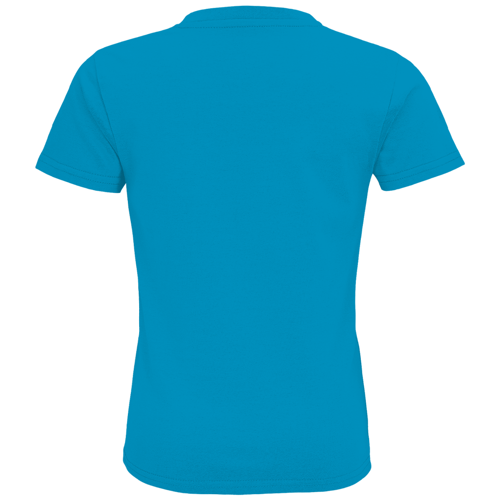 JA Naschmonster – Kinder-T-Shirt in Aqua, Rückansicht ohne Druck