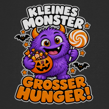 JA Naschmonster – Kinder-Hoodie, Nahaufnahme vom Motiv