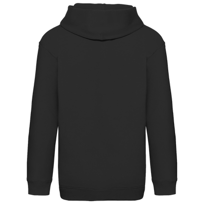 JA Nachtboss – Kinder-Hoodie in Schwarz, Rückansicht ohne Druck