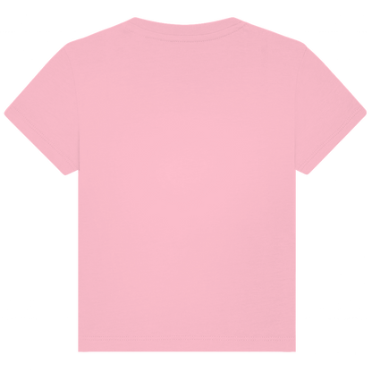 JA Schleifenspuk – Baby-T-Shirt in Rosa, Rückansicht ohne Druck