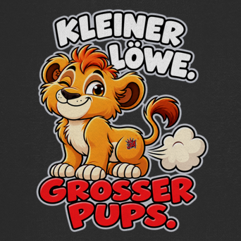 JA Pupsalarm – Kinder-Hoodie, Nahaufnahme vom Motiv
