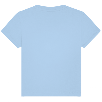 JA Pupsprinzessin – Baby-T-Shirt in Blau, Rückansicht ohne Druck