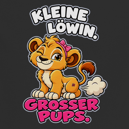 JA Pupsprinzessin – Kinder-T-Shirt, Nahaufnahme vom Motiv