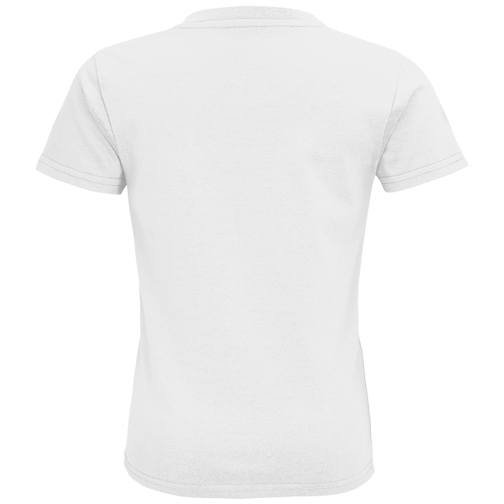 JA Große Schwester Einhorn – Kinder-T-Shirt in Weiß, Rückansicht ohne Druck