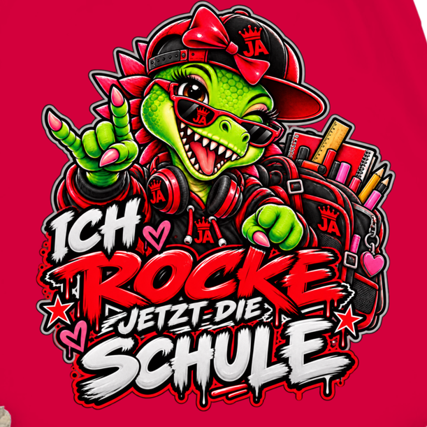 JA Schulstart Dino Mädchen – Turnbeutel, Nahaufnahme vom Motiv