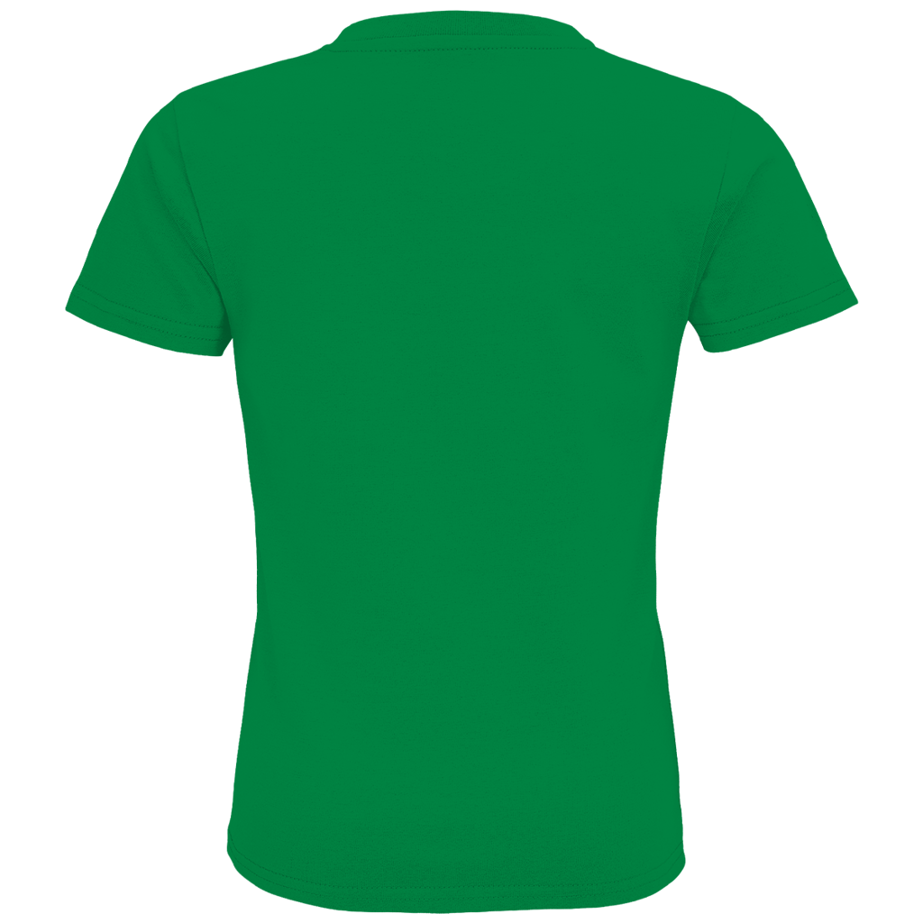 JA Spukaffe – Kinder-T-Shirt in Kellygrün, Rückansicht ohne Druck