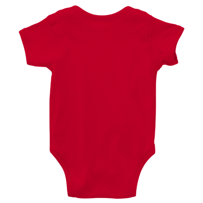 JA Spukaffe – Baby-Body in Rot, Rückansicht ohne Druck