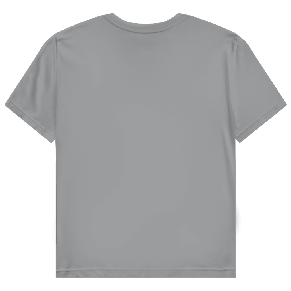 JA Miststück – Damen-T-Shirt in Sportgrau meliert, Rückansicht ohne Druck