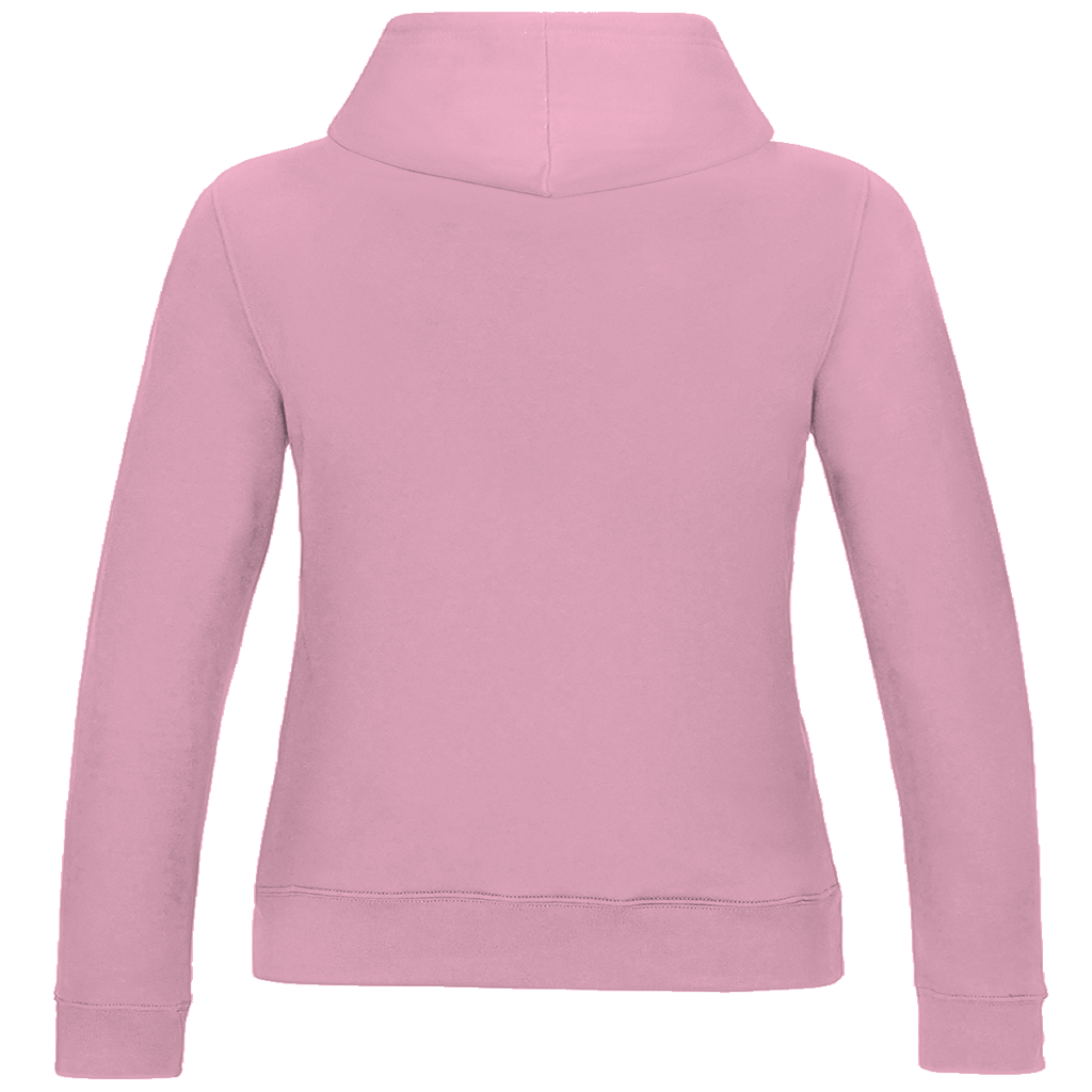 JA Miststück – Damen-Hoodie in Babyrosa, Rückansicht ohne Druck