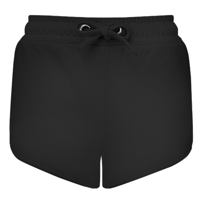 JA Miststück – Damen-Shorts in Schwarz, Rückansicht ohne Druck