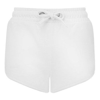 JA Miststück – Damen-Shorts in Weiß, Rückansicht ohne Druck