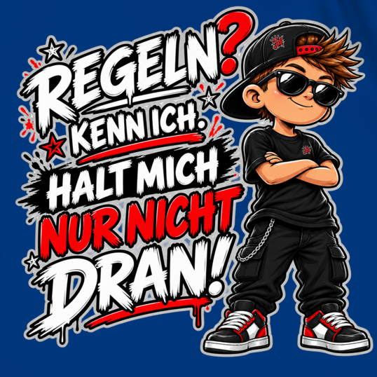 JA Regelbrecher – Turnbeutel, Nahaufnahme vom Motiv