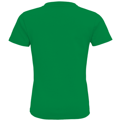JA Pausenboss – Kinder-T-Shirt in Kellygrün, Rückansicht ohne Druck
