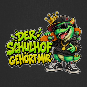 JA Pausenboss – Kinder-Hoodie, Nahaufnahme vom Motiv
