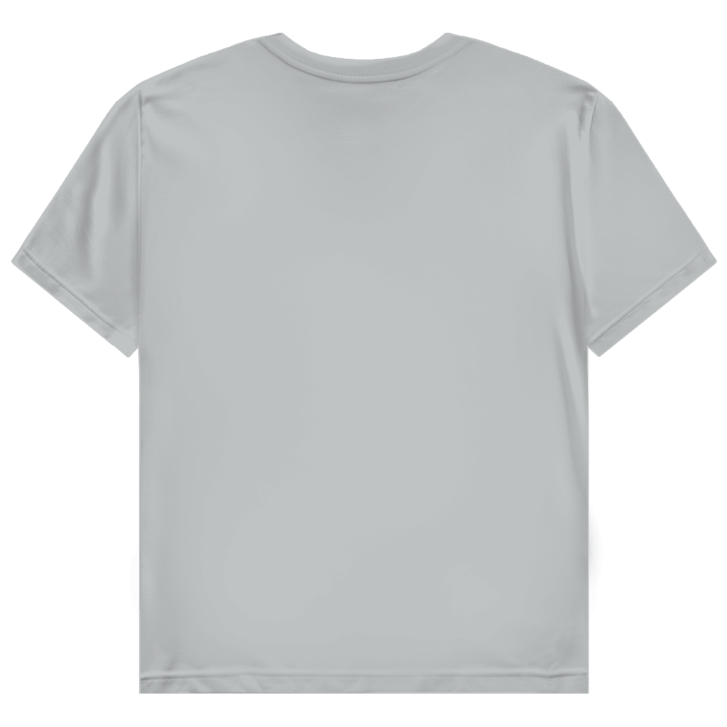 JA Zu hübsch für dein Drama – Damen-T-Shirt in Pazifikgrau, Rückansicht ohne Druck