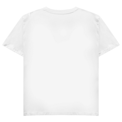 JA Zu hübsch für dein Drama – Damen-V-Neck-Shirt in Weiß, Rückansicht ohne Druck