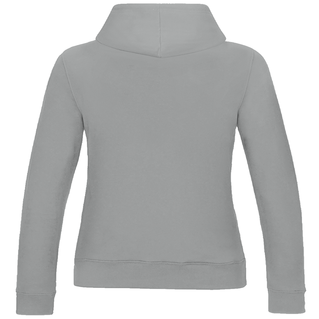 JA Zu hübsch für dein Drama – Damen-Hoodie in Grau meliert, Rückansicht ohne Druck