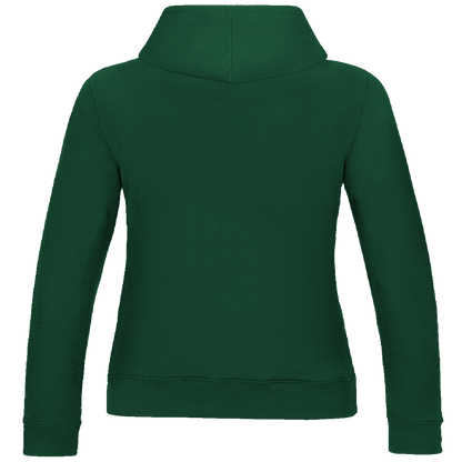 JA Zu hübsch für dein Drama – Damen-Hoodie in Flaschengrün, Rückansicht ohne Druck