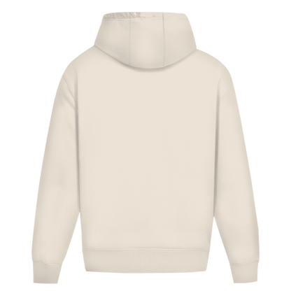 JA Morgenmuffel – Oversize-Hoodie in Sandweiß, Rückansicht ohne Druck