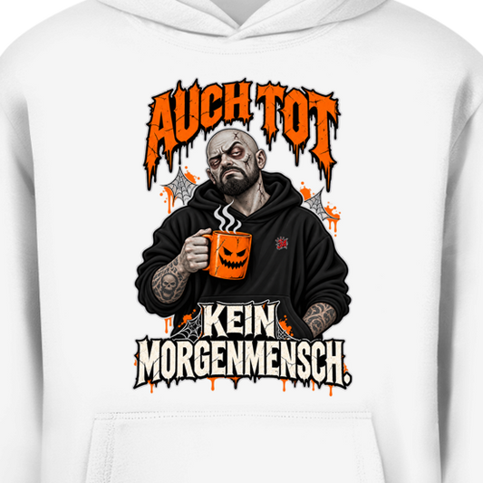 JA Morgenmuffel – Oversize-Hoodie, Nahaufnahme vom Motiv