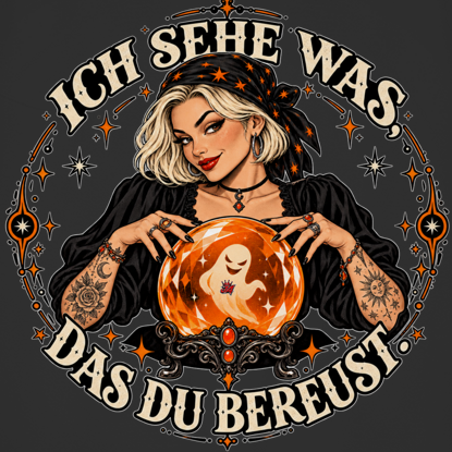 JA Orakel – Damen-Bio-Tanktop, Nahaufnahme vom Motiv
