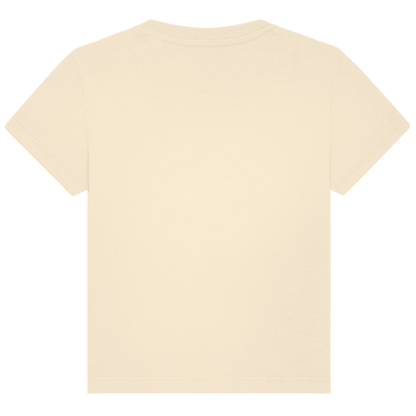 JA Quatschhexe – Baby-T-Shirt in Natur, Rückansicht ohne Druck
