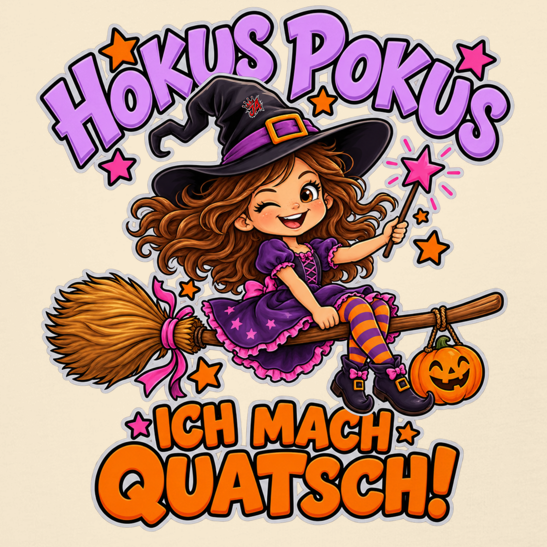 JA Quatschhexe – Baby-T-Shirt, Nahaufnahme vom Motiv