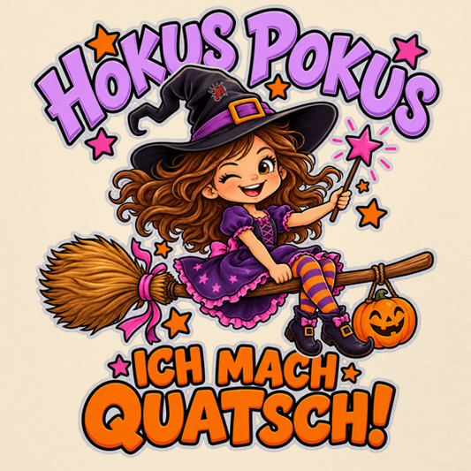 JA Quatschhexe – Baby-T-Shirt, Nahaufnahme vom Motiv