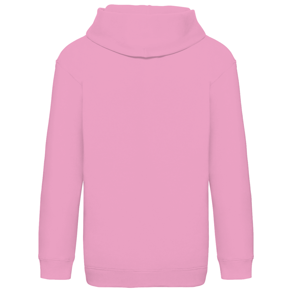 JA Quatschhexe – Kinder-Hoodie in Hellrosa, Rückansicht ohne Druck