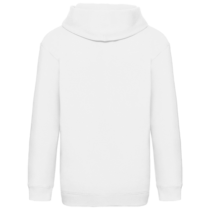 JA Quatschhexe – Kinder-Hoodie in Weiß, Rückansicht ohne Druck