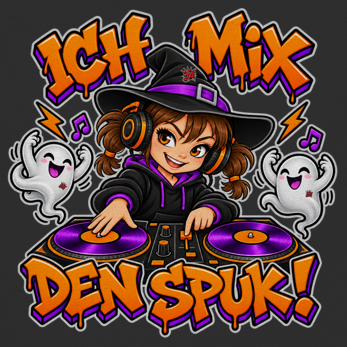JA Spukmix – Kinder-T-Shirt, Nahaufnahme vom Motiv