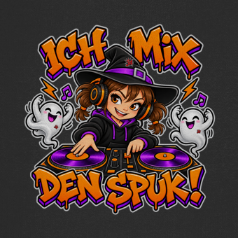 JA Spukmix – Kinder-Hoodie, Nahaufnahme vom Motiv