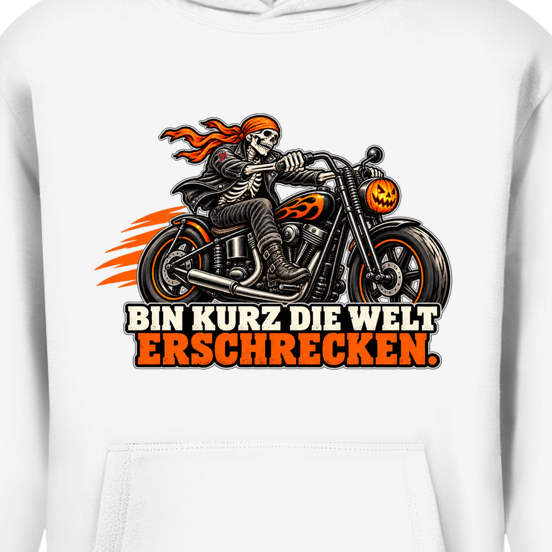 JA Spukbiker – Oversize-Hoodie, Nahaufnahme vom Motiv
