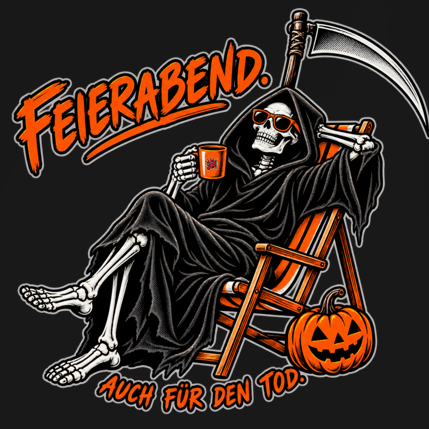 JA Todespause – Herren-V-Neck-Shirt, Nahaufnahme vom Motiv