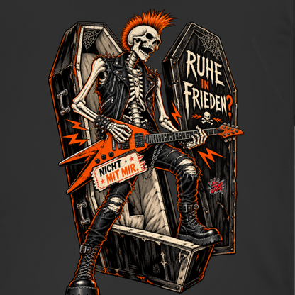 JA Totenrocker – Herren-T-Shirt, Nahaufnahme vom Motiv