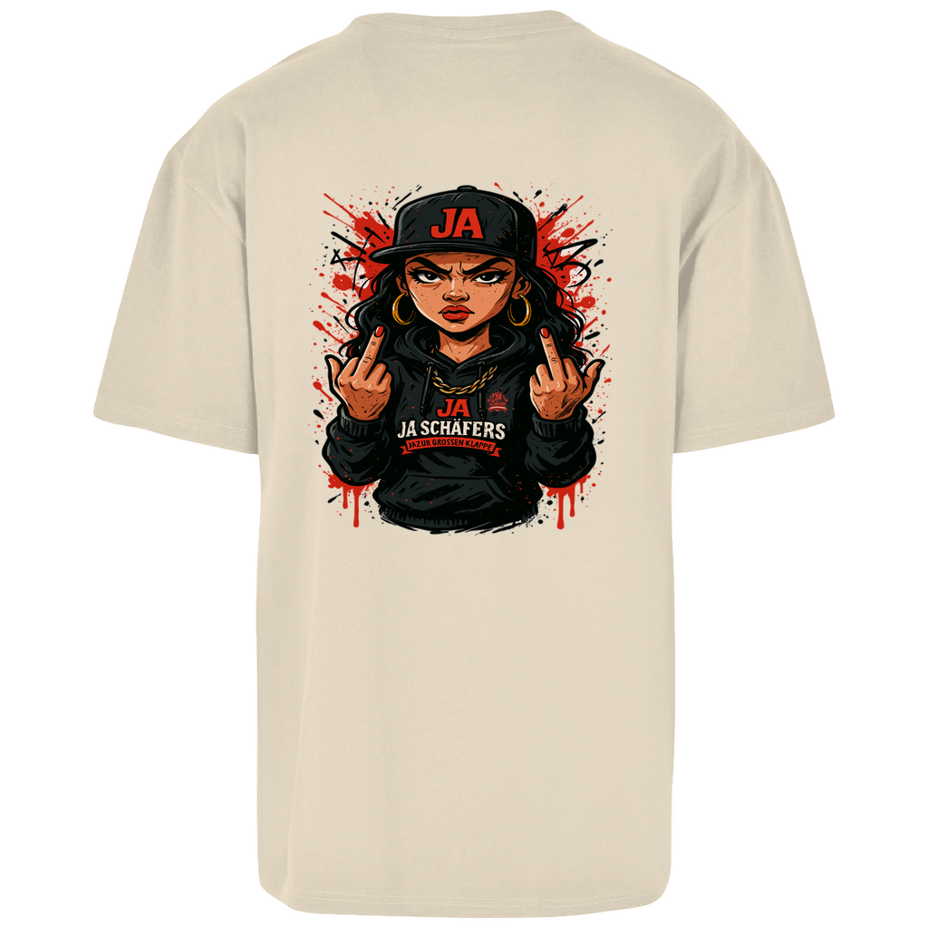 JA – Die Frau mit Meinung | Oversized Power-Shirt mit Backprint